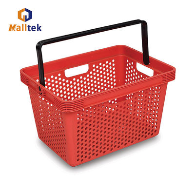 Design Customized Plastic Hand Basket For Retail Shopping At Supermarket Single Handle