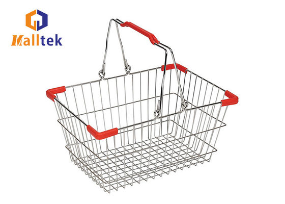 Chrome Plating Metal Shopping Baskets 28L For Retail Stores