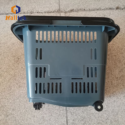 55L Shopping Mall Rolling Baskets With 4 Wheels For Retail Stores