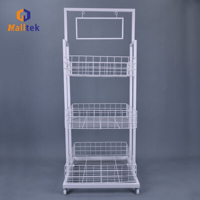 Customized Supermarket Promotion Mesh Cage With Wheels