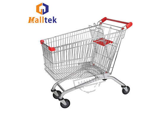 210L siêu thị mua sắm xe đẩy với 4 bánh xe