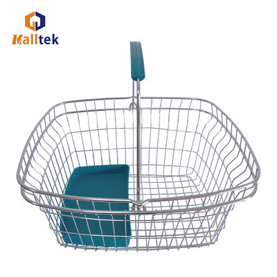 Tiệm mỹ phẩm phổ biến Sợi kim loại Hàng tạp hóa Thùng mua sắm với khay nhựa