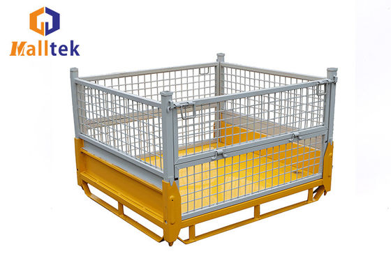 Lưu trữ lưới kim loại kim loại công nghiệp Pallet thép xếp chồng lên nhau